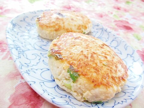 ❤豆腐とツナ缶と豆腐と葱と鶏ガラの和風ハンバーグ❤